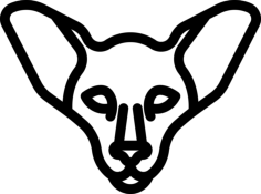 Oriental Cat Outline Icon Svg Set, Free Vectors File
